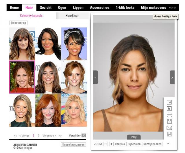 Virtuele makeover test je nieuwe kapsel
